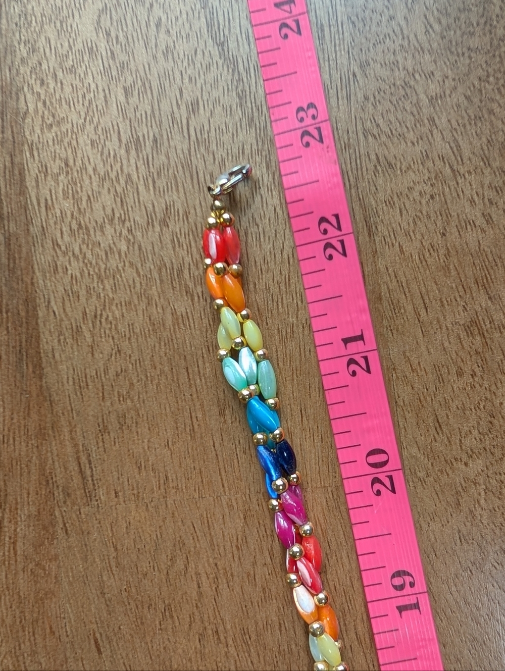 Braided Twist Colored Rainbow Mother of Pearl Necklaces, Earrings Bracelet Set - Picture 10 of 10